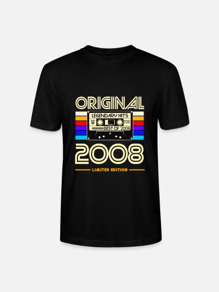 Original 2008 begrænset kassettekunst - Stanley Stella CRAFTER unisex økologisk-T-shirt - sort