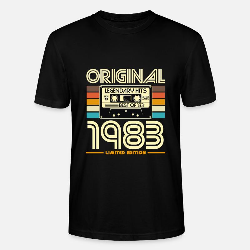 Originale Retro-Kassette von 1983 - Stanley/Stella Unisex Bio-T-Shirt CRAFTER - Schwarz