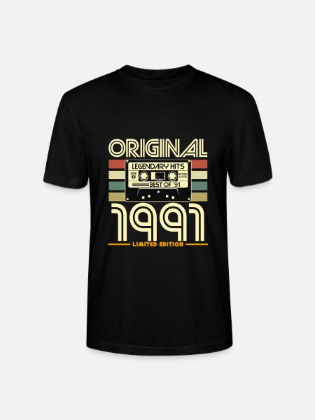 Original 1991 Limited Edition Retro - Stanley/Stella CRAFTER Unisex Organic T-Shirt - black