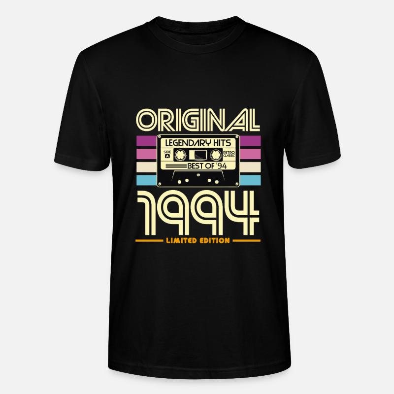 Original 1994 Cassette Retro Edition - T-shirt bio CRAFTER Stanley Stella Unisexe - noir