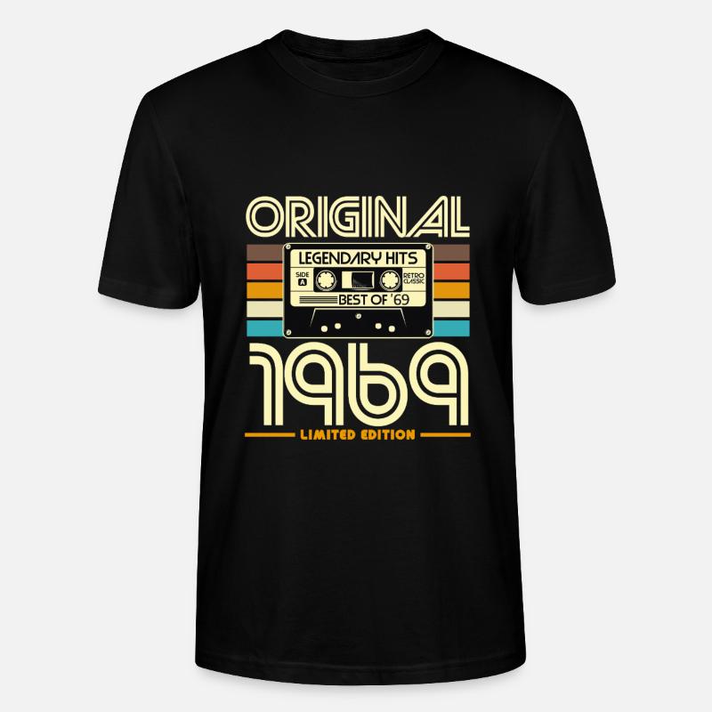 Original 1969 édition limitée - T-shirt bio CRAFTER Stanley Stella Unisexe - noir