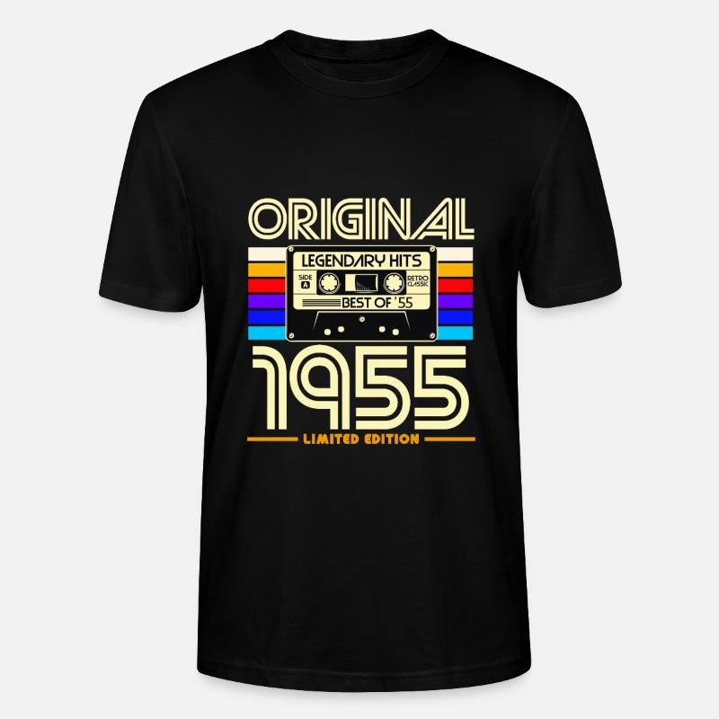 Original 1955 Hits Rétro - T-shirt bio CRAFTER Stanley Stella Unisexe - noir