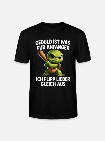 Aggressiv Schildkröte mit Baseballschläger - Stanley/Stella Unisex Bio-T-Shirt CRAFTER - Schwarz