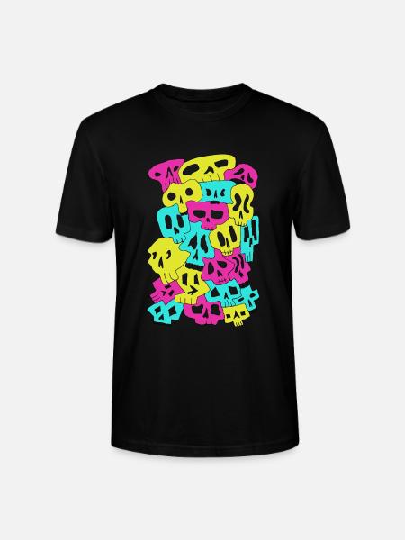 Skulls (CMYK) - Stanley/Stella Unisex Bio-T-Shirt CRAFTER - Schwarz