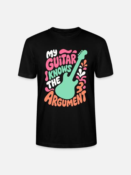 Gitarre kennt das Argument - Stanley/Stella Unisex Bio-T-Shirt CRAFTER - Schwarz