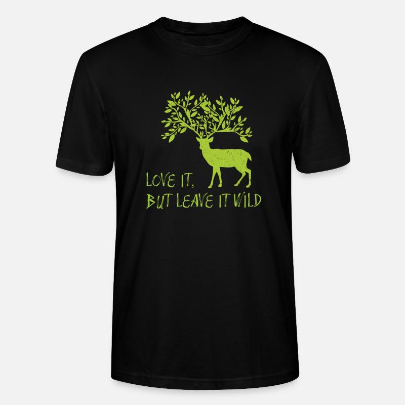 Cerf Sauvage - T-shirt bio CRAFTER Stanley Stella Unisexe - noir