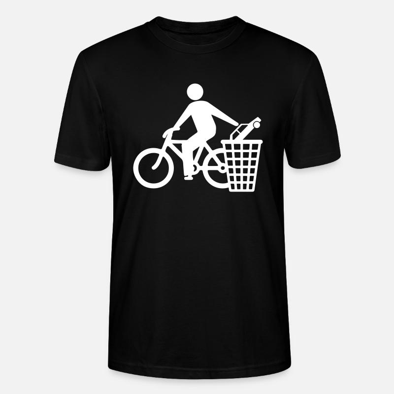 Fahrrad vs Auto - Stanley/Stella Unisex Bio-T-Shirt CRAFTER - Schwarz