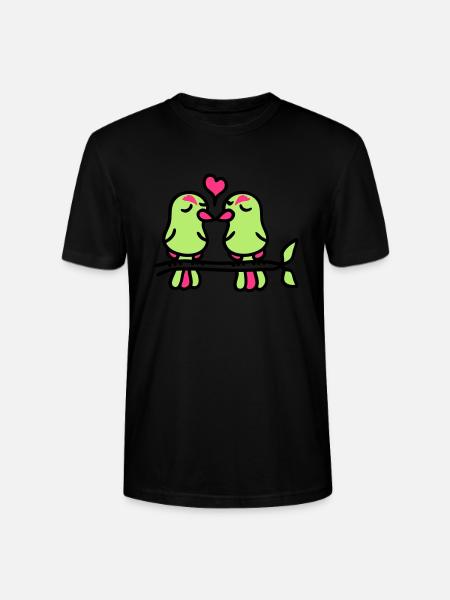 oiseaux dans l'amour 3 - T-shirt bio CRAFTER Stanley Stella Unisexe - noir