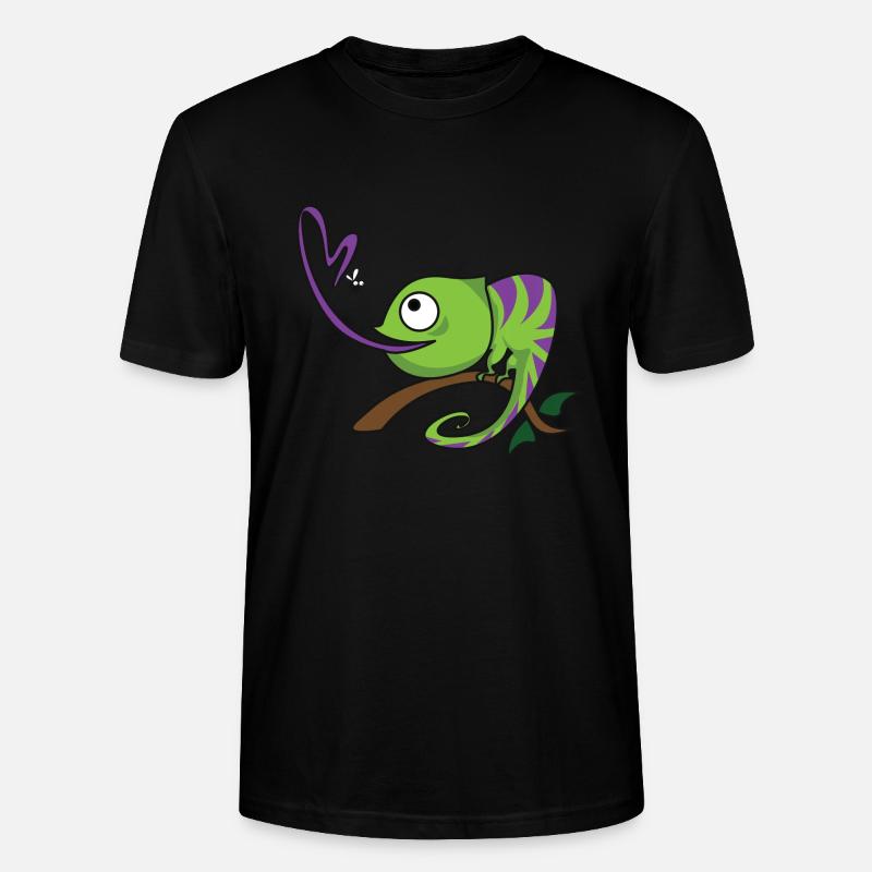 chameleon comic - Stanley/Stella Unisex Bio-T-Shirt CRAFTER - Schwarz