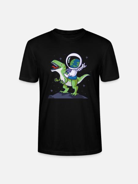 astronaut dinosaurier - Stanley/Stella Unisex Bio-T-Shirt CRAFTER - Schwarz