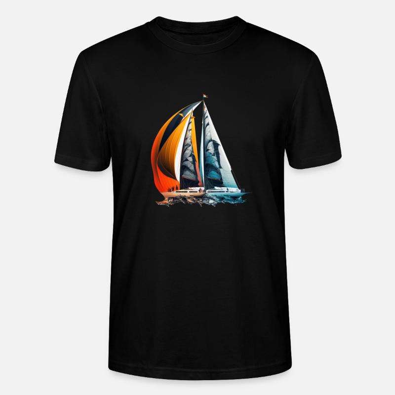 Segelschiffe bei einer Regatta - Stanley/Stella Unisex Bio-T-Shirt CRAFTER - Schwarz
