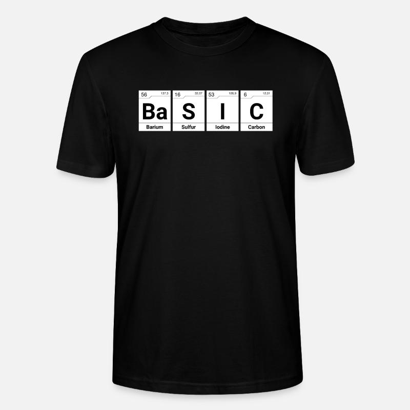Basic periodic table elements - Stanley/Stella CRAFTER Unisex Organic T-Shirt - black
