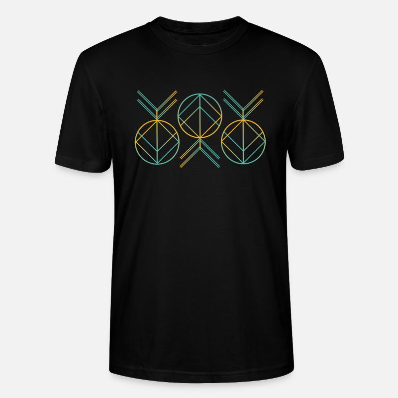 Neon Art-Deco-Muster - Stanley/Stella Unisex Bio-T-Shirt CRAFTER - Schwarz