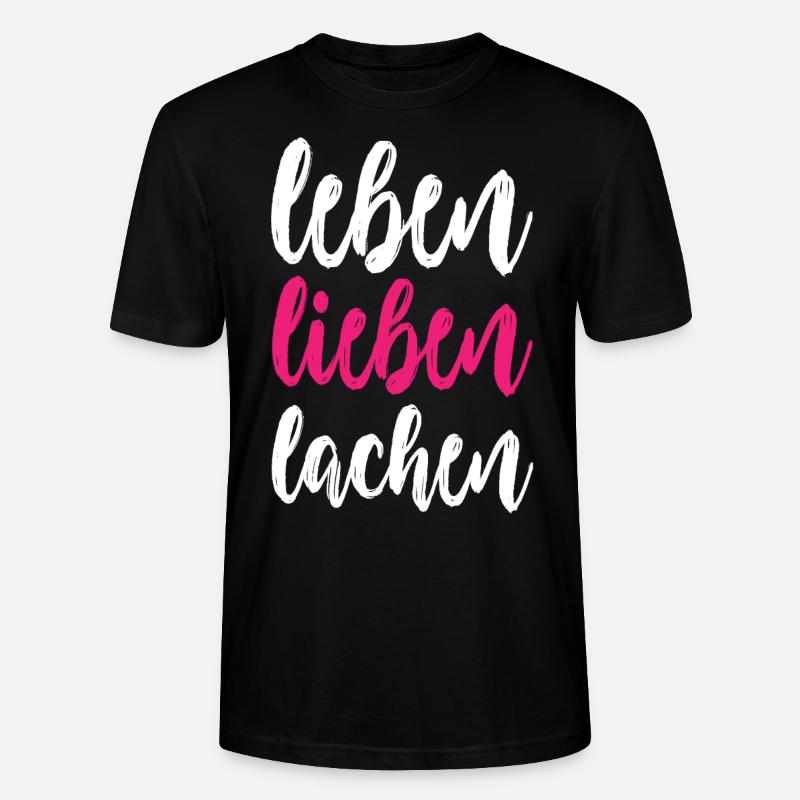 leben lieben lachen - Stanley/Stella Unisex Bio-T-Shirt CRAFTER - Schwarz