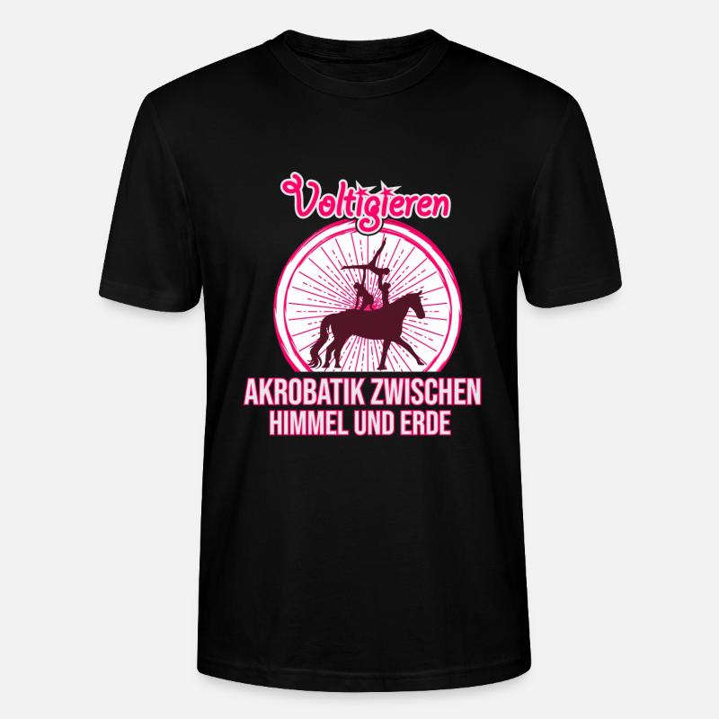 Voltigieren Pferd - Stanley/Stella Unisex Bio-T-Shirt CRAFTER - Schwarz
