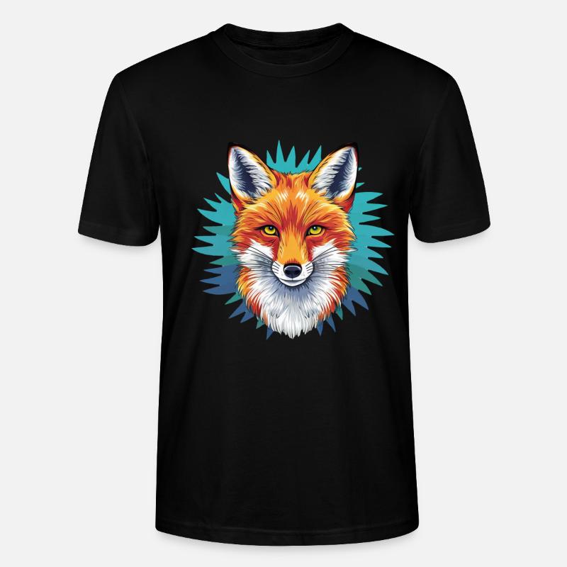 Fuchs - Illustration - Stanley/Stella Unisex Bio-T-Shirt CRAFTER - Schwarz