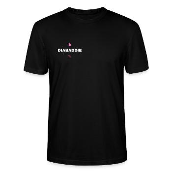 Diabaddie-Logo - Stanley/Stella Unisex Bio-T-Shirt CRAFTER - Schwarz - Vorne - Alina (178cm) & Michal (187cm)
