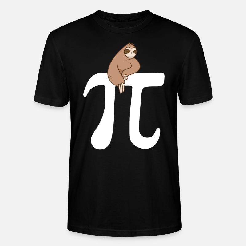 Math Sloth Pi - Stanley/Stella Unisex Bio-T-Shirt CRAFTER - Schwarz