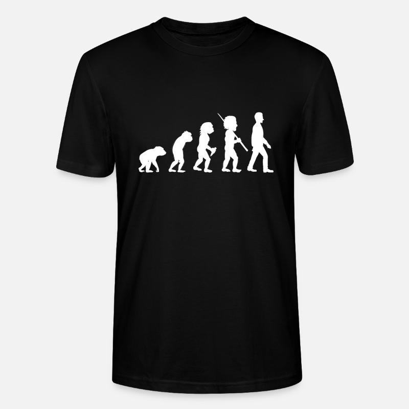 Evolution, development, job, office - Stanley/Stella CRAFTER Unisex Organic T-Shirt - black
