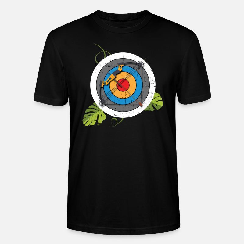 Bogenschützen Zielscheibe Compound Bogen - Stanley/Stella Unisex Bio-T-Shirt CRAFTER - Schwarz