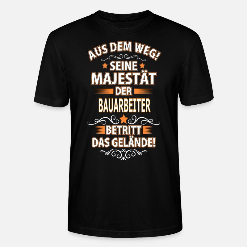 BAUARBEITER - Stanley/Stella Unisex Bio-T-Shirt CRAFTER - Schwarz