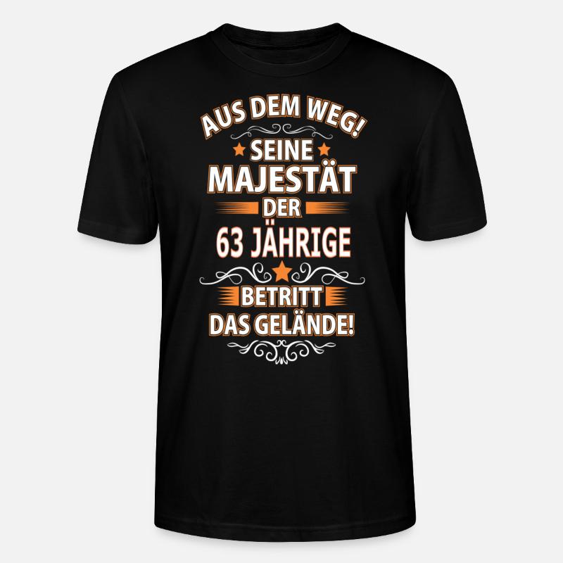 63 JÄHRIGE - Stanley/Stella Unisex Bio-T-Shirt CRAFTER - Schwarz