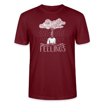 Ununterbrochen regnende Gefühle kopfloser Surrealist - Stanley/Stella Unisex Bio-T-Shirt CRAFTER - Burgunderrot - Vorne - Alina (178cm) & Michal (187cm)