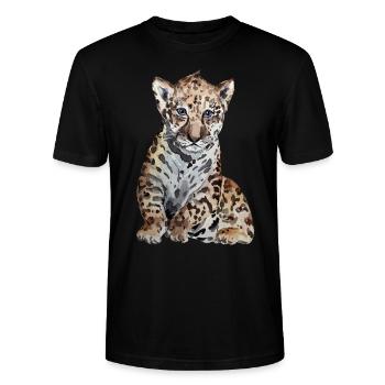 Jaguar Baby - T-shirt bio CRAFTER Stanley Stella Unisexe - noir - Devant - Alina (178cm) & Michal (187cm)