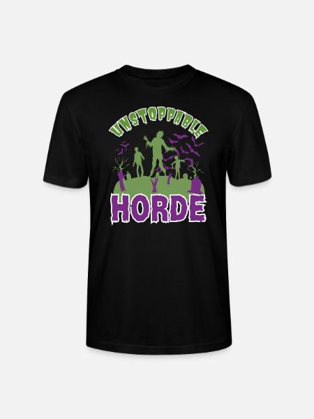 "Unstoppable Horde", Halloween Zombie Horde - Maglietta unisex ecologica CRAFTER di Stanley/Stella - nero