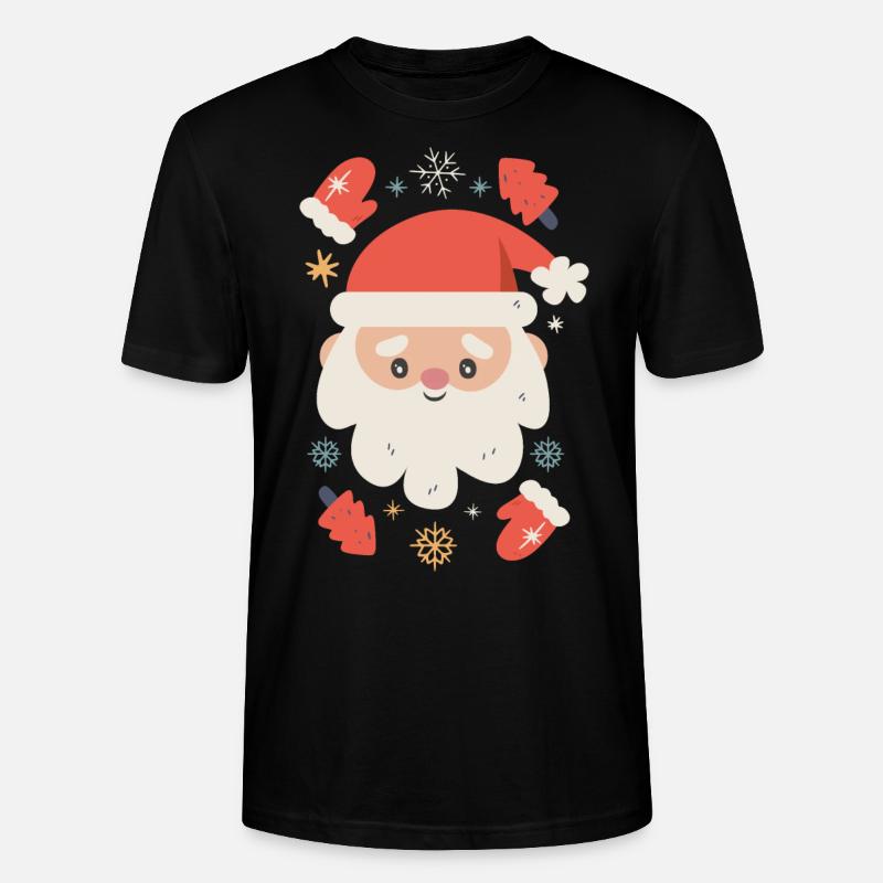 Weihnachtsmann Illustration - Stanley/Stella Unisex Bio-T-Shirt CRAFTER - Schwarz