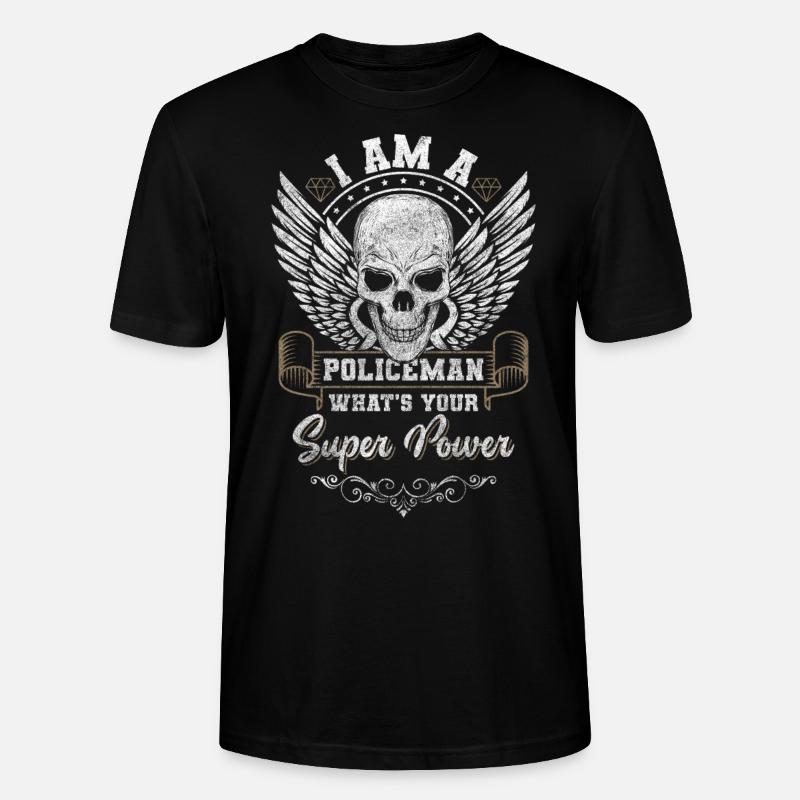 Polizei Beruf Kommisar Handschellen - Stanley/Stella Unisex Bio-T-Shirt CRAFTER - Schwarz
