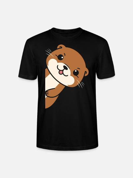 Humor Little Otter - Stanley/Stella CRAFTER Unisex Organic T-Shirt - black