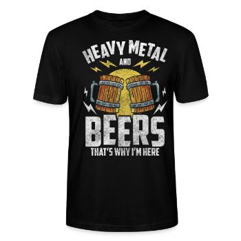 Metal Band - Stanley/Stella Unisex Bio-T-Shirt CRAFTER - Schwarz - Vorne - Alina (178cm) & Michal (187cm)
