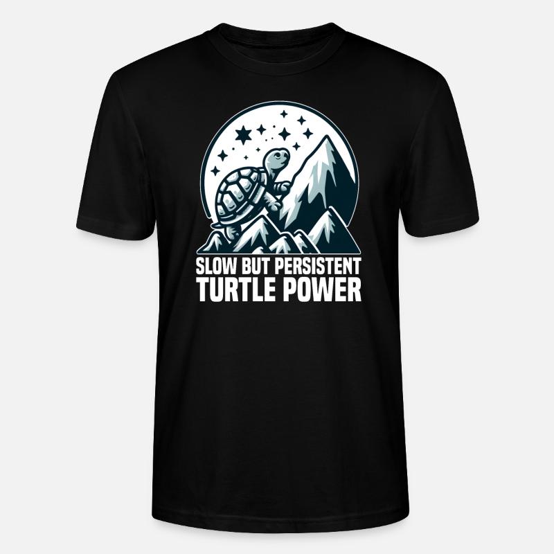 LANGSAME, ABER AUSDAUERNDE TURTLE-POWER - Stanley/Stella Unisex Bio-T-Shirt CRAFTER - Schwarz