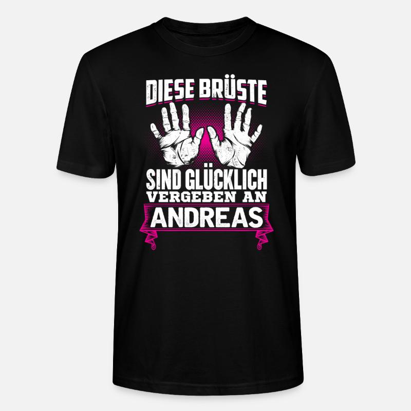 ANDREAS - Brüste Geschenk - Stanley/Stella Unisex Bio-T-Shirt CRAFTER - Schwarz