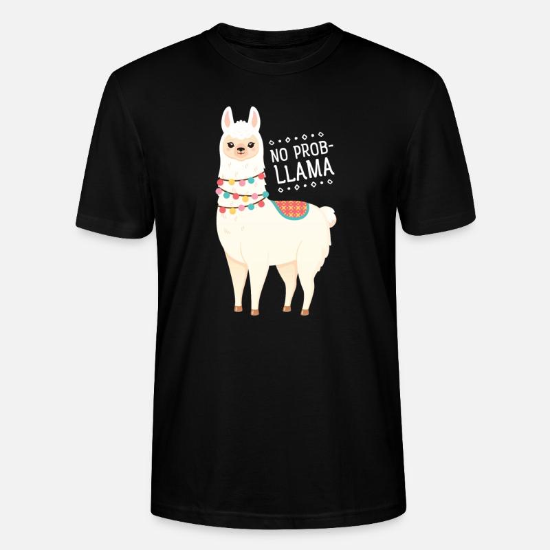 No Prob- Lllama - Stanley/Stella Unisex Bio-T-Shirt CRAFTER - Schwarz