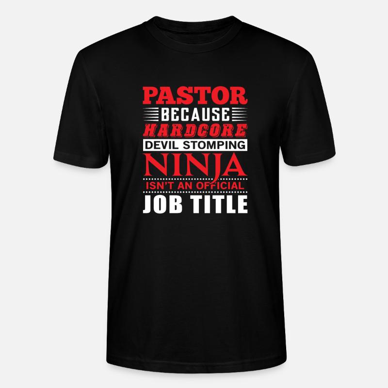 Pastor devil stomping Ninja - Stanley/Stella Unisex Bio-T-Shirt CRAFTER - Schwarz