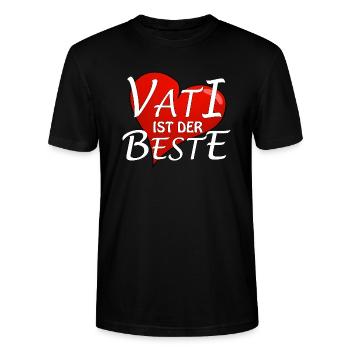 VATI IST DER BESTE - Stanley/Stella Unisex Bio-T-Shirt CRAFTER - Schwarz - Vorne - Alina (178cm) & Michal (187cm)