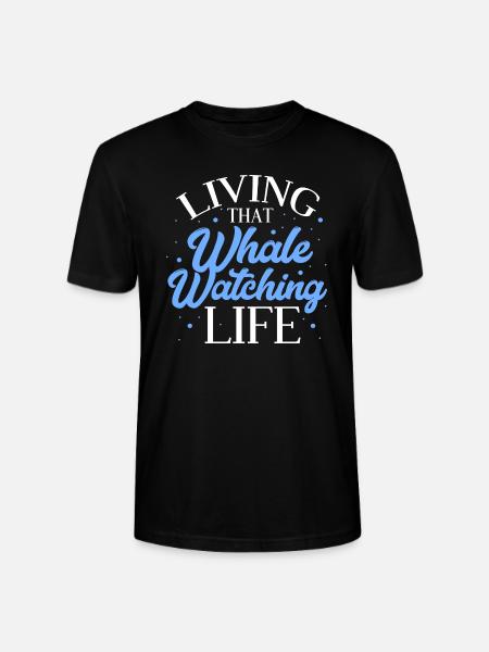 Living That Whale Watching Life - Stanley/Stella CRAFTER Unisex Organic T-Shirt - black