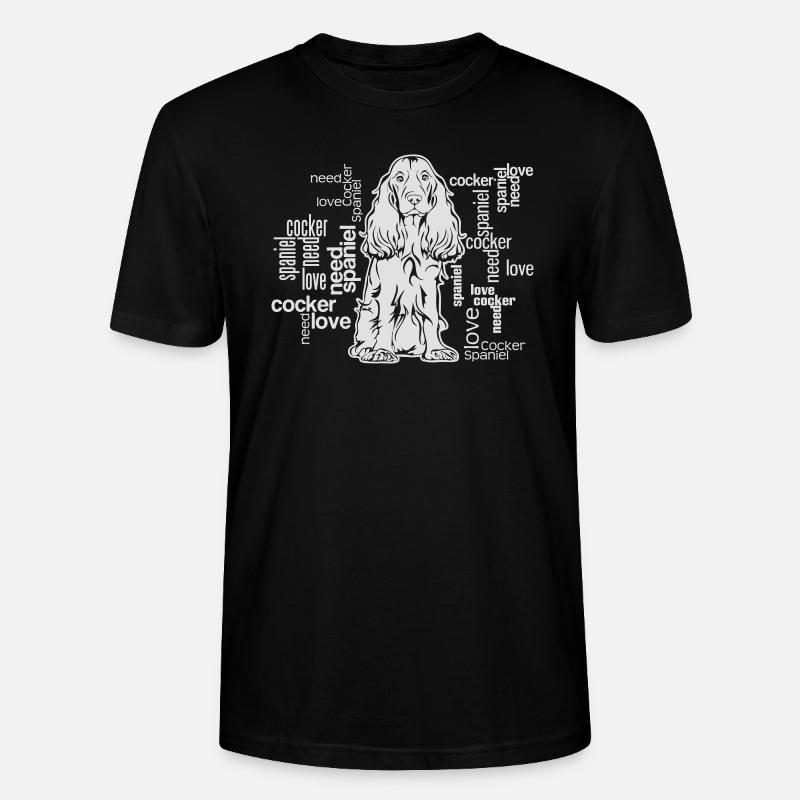 COCKER SPANIEL LOVE - Stanley/Stella Unisex Bio-T-Shirt CRAFTER - Schwarz