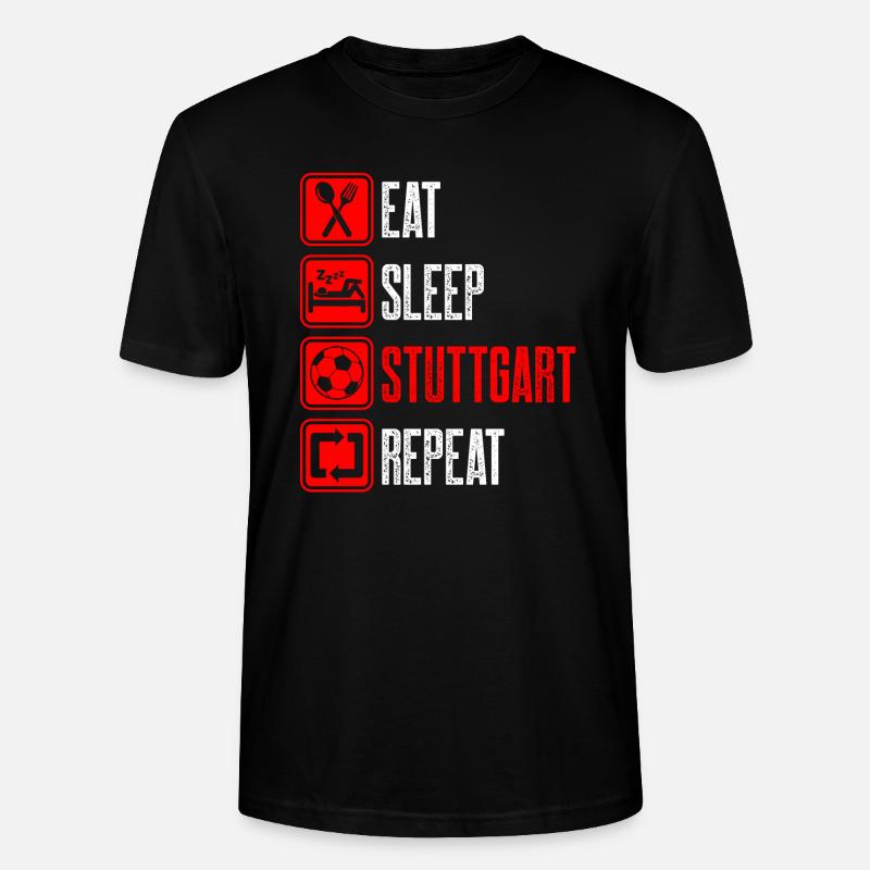 Repeat Stuttgart - Stanley/Stella Unisex Bio-T-Shirt CRAFTER - Schwarz