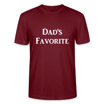 Dads Favorite - Stanley/Stella CRAFTER Unisex Organic T-Shirt - burgundy - Front - Alina (178cm) & Michal (187cm)