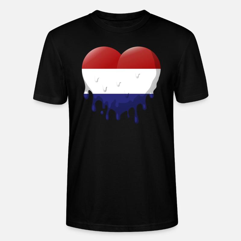 Pays-Bas Drapeau Hollande Drapeau néerlandais - T-shirt bio CRAFTER Stanley Stella Unisexe - noir