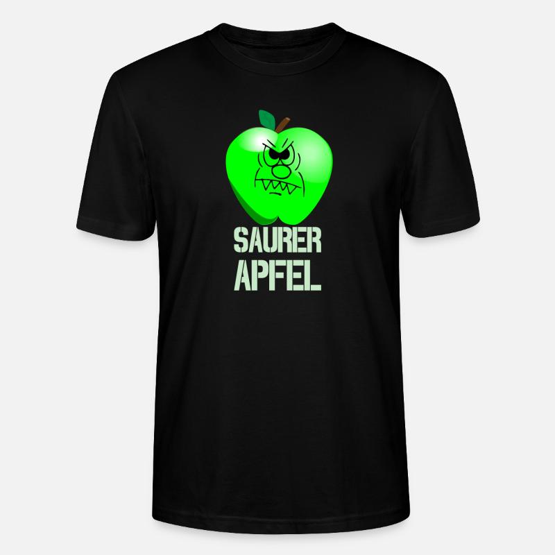 Saurer Apfel Geschenk Geschenkidee - Stanley/Stella Unisex Bio-T-Shirt CRAFTER - Schwarz