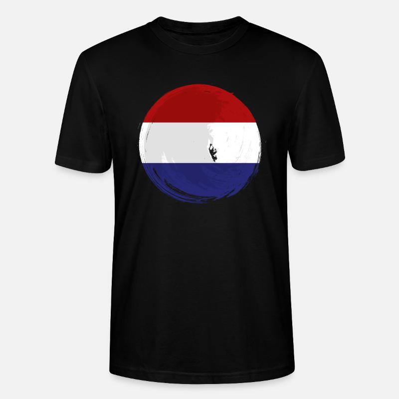 Pays-Bas Drapeau Hollande Drapeau néerlandais - T-shirt bio CRAFTER Stanley Stella Unisexe - noir