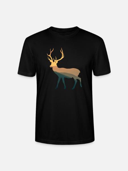deer - Stanley/Stella CRAFTER Unisex Organic T-Shirt - black