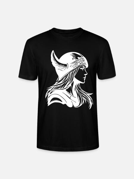 Wikinger Mädchen Kriegerin - Stanley/Stella Unisex Bio-T-Shirt CRAFTER - Schwarz