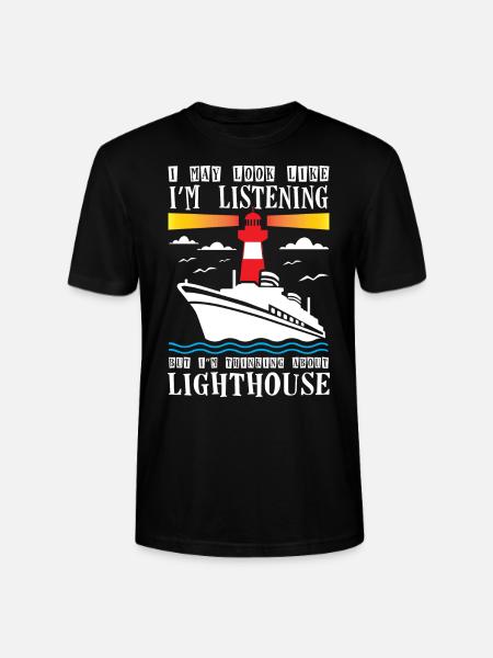 Thinking About Lighthouse Lovers Lighthouse - Stanley/Stella CRAFTER Unisex Organic T-Shirt - black