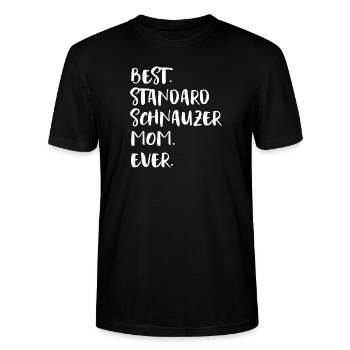 Standard Schnauzer - Stanley/Stella Unisex Bio-T-Shirt CRAFTER - Schwarz - Vorne - Alina (178cm) & Michal (187cm)