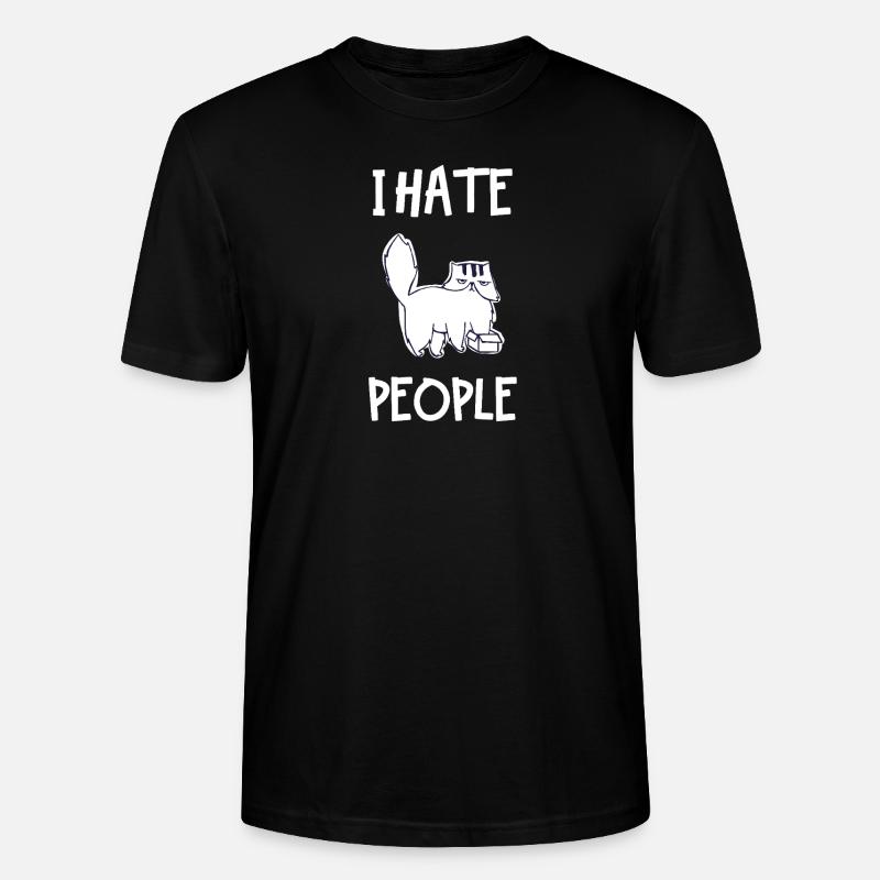 I Hate People - Stanley/Stella Unisex Bio-T-Shirt CRAFTER - Schwarz